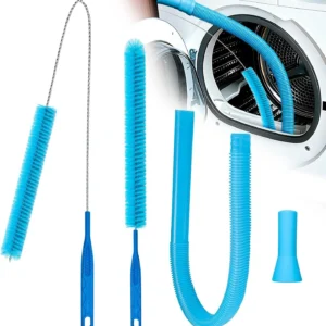Universal Dryer Vent Cleaner Kit with Vacuum Hose - 4-Piece Lint Brush